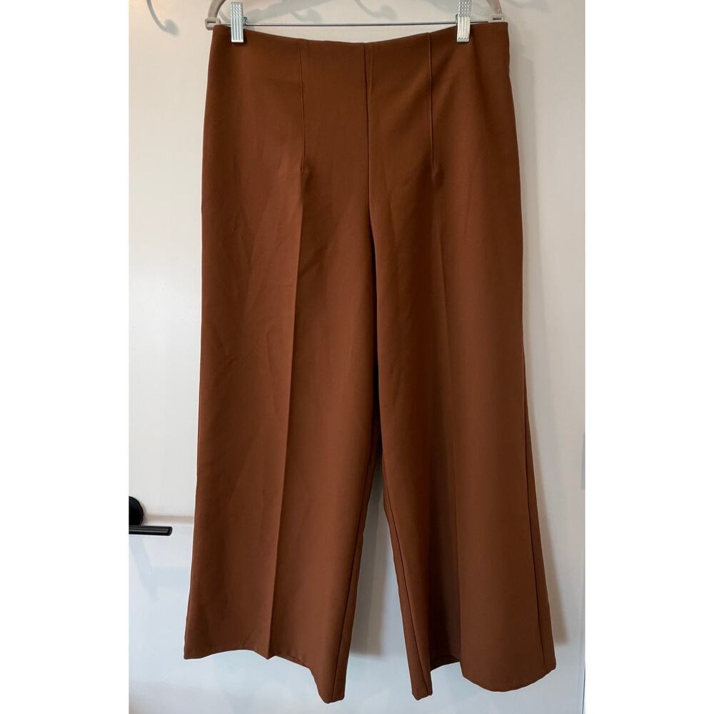 Joie High Waisted Wide Leg Brown Ankle Trousers Dresswear Womens Size 10